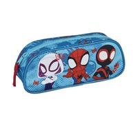 minimutz Trousse Spidey pour fille et garçon - Personnalisable avec nom - Trousse à crayons pour l'école et la maison, Spidey - Bleu, Trousse d'écolier