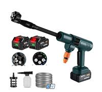 MINING Pistolet de Nettoyeur Haute Pression, 200Bar 3500W Brushless Electric High Pressure Washer 6-en-1 Car Wash Garden Water Gunfor 18V BatterySpray Gun(Option 2)