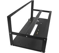 Mining Rig Frame 6/8 GPU, Rig Minage Ouvert en Acier avec Bandes Antistatiques, Mining Case pour ATX/Btx/Flex/Itx/Microatx, Support 5 X 12 cm Ventilateur (Cadre Seulement)