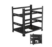 Mining Rig Frame Case 12 Gpu, Mining Rig Frame 52x52x36 cm, Open Air Case Soigné pour ETH ETC BTC, Support 8 X 12 cm Ventilateur (Cadre Seulement)