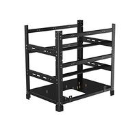Mining Rig Frame Case 12 GPU, Rig Minage Ouvert en Acier, Open Air Mining Case pour ATX/Btx/Flex/Itx/Microatx, Support 8 X 12 cm Ventilateur (Cadre Seulement)