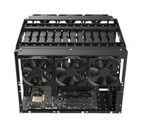 Mining Rig Frame - Heavy Duty Miner Chassis Case, Stackable Desktop Rack Design, Open Air Frame Structure, Durable Metal Alloy Construction, Adjustable Mounting Slots, Versatile Compatibility with GPU