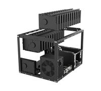 Mining Rig, Open Frame, PC Case, Stackable Chassis, Desktop Rack, Open Air Testbench, Stackable, Rack Stand, Desktop Chassis, Crypto Coin Currency Mining Accessories GPU Compatibility Rack Mountable O