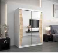 MINIO Armoire 150 cm MONACO Blanc / Chêne Sonoma