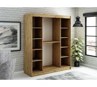 MINIO Armoire 180 cm LETO V1 Noir mat / Chêne Artisan
