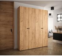 MINIO Armoire 200 cm MANHATTAN 2 Oak Craft Gold + poignée noire