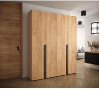 MINIO Armoire 200 cm MANHATTAN 2 Oak Craft Gold + poignée noire