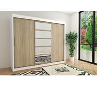 MINIO Armoire 250 cm ROMA 1 Blanc / Chêne Sonoma