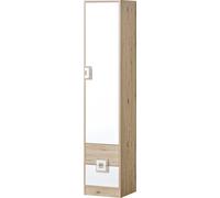 Minio, armoire 40 cm, "Nimes", chêne clair / blanc couleur