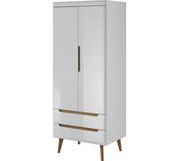 MINIO Armoire 80 cm BODO blanc / chêne rivera
