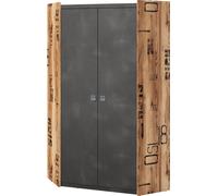 MINIO Armoire d'angle FARGO 17 Canion / Raw Steel