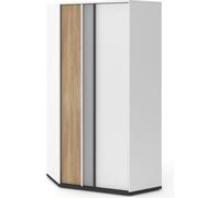 MINIO Armoire d'angle IMOLA 1 blanc/graphite/salisbury/gris clair