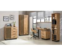MINIO Armoire LAMIA 1 Chêne Wotan / Noir mat Couleur