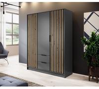 MINIO Armoire NELLY 3D Artisan chêne / graphite