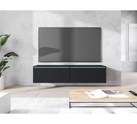 Minio, Armoire TV, Buffet TV "Donna" 140 cm, Debout, Suspendu, LED, Noir Graphite Couleur Noir,