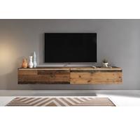 Minio, armoire TV, TV-Lowboard, "DONNA", 180cm, debout, suspendu, avec éclairage LED, Old Holz Farbe