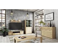 MINIO Armoires TV avec panneau décoratif COMO 12 Natural Hikora couleur