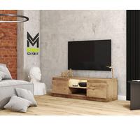 MINIO, Armoires TV, "DIDI", 120 cm, avec éclairage LED, Châtaignier de Wroclaw