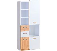 Minio, bibliothèque "LORETO 7", couleur chêne blanc / nash