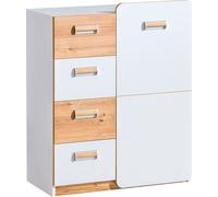 Minio, Commode "LORETO 6", Couleur chêne blanc / Nash