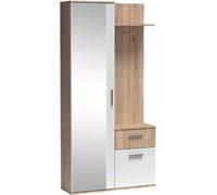 Minio, Ensemble de penderies, penderie "Alex" 97cm, Chêne Sonoma / Couleur Blanc