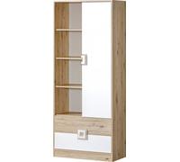 Minio, étagère, 80 cm, 1 rangée, "Nimes", chêne clair / blanc couleur
