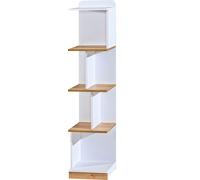 Minio, Étagère "LORETO 15", Bibliothèque, Couleur chêne blanc / nash