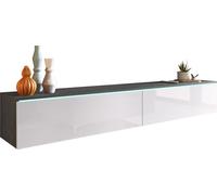 MINIO go for it, Armoire TV, Buffet TV "DONNA", 180cm, Debout, Suspendu, Matera / Blanc Couleur