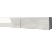 MINIO go for it, Buffet TV, DONNA, Armoire TV, Blanc brillant/couleur blanc, 140 cm, à poser ou à suspendre