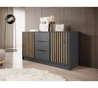 Minio go for it, commode, "NELLY", trois portes, chêne graphite -Artisan