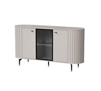 MINIO go for it, commode "ZAMA" 150 cm, avec porte en verre, côtés arrondis décoratifs, avec éclairage LED, couleur Cashimire