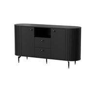 MINIO go for it, commode "ZAMA" 150 cm, deux tiroirs, côtés arrondis décoratifs, couleur noire