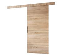 MINIO go for it - Ensemble de porte coulissante CLEAN A 86 cm de large | Montage mural, système de porte coulissante, portes intérieures - chêne Sonoma