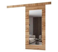 MINIO go for it - Ensemble de porte coulissante CLEAN I 106 cm de large | Montage mural, système de porte coulissante, portes intérieures - Chêne Wotan