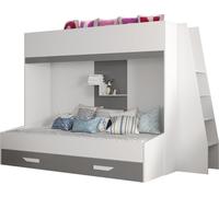 MINIO go for it, Lit superposé "PARTY 17", Lit d'enfant, Couleur gris / blanc