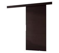 MINIO go for it - Porte Coulissante Interieur avec Rail CLEAN A, Portes Coulissantes Murales Intérieures, Coulis, Complet Raille Doors, Ensemble Porte Interieur (Wengé 96x205 cm)