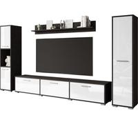 Minio, Meuble-paroi "Toga", 4 éléments, salon, Matera / blanc brillant couleur
