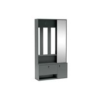 Minio Porto Uni 100 Porto Uni 100 Ensemble armoire avec miroir, manteau de couloir et support de rangement à chaussures Vert pierre 100 cm