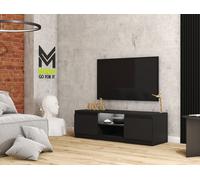 Minio, TV-Lowboard, armoire TV "DIDI", avec éclairage LED, 120cm, debout, noir graphite couleur