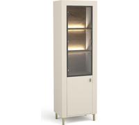 Minio, vitrine "ASSO 3", avec éclairage LED, porte vitrée, couleur Kashmire