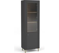 Minio, vitrine "ASSO 3", porte vitrée, couleur noire