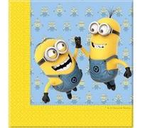 Minions 20 pcs 33 serviettes de table cm jaune / bleu Blauw G