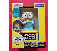 MINIONS - BOB LUMINEUX - RÉVEIL VEILLEUSE AVEC SONS & MÉLODIES - LEXIBOOK - NEUF