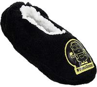 MINIONS Chaussons en peluche avec picots antidérapants Noir 25/26, Noir , 25 EU