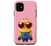 Minions Cute Bob In Love Heart Shaped Glasses Portrait Coque pour iPhone 11
