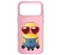 Minions Cute Bob in Love Heart Shaped Glasses Portrait Coque pour iPhone 17 Pro Max