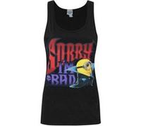 Minions - Débardeur 'Sorry I'm Bad' - Femme (M) (Noir) - UTNS4469 Noir