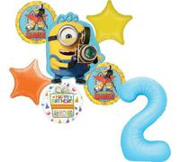 Minions Décorations de bouquet de ballons pour 2ème anniversaire