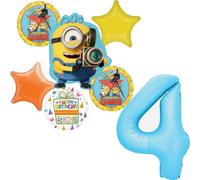 Minions Décorations de bouquet de ballons pour 4ème anniversaire