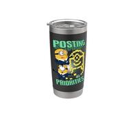 Minions Despicable Me 4 AVL Posting Priorities Gobelet isotherme en acier inoxydable double paroi